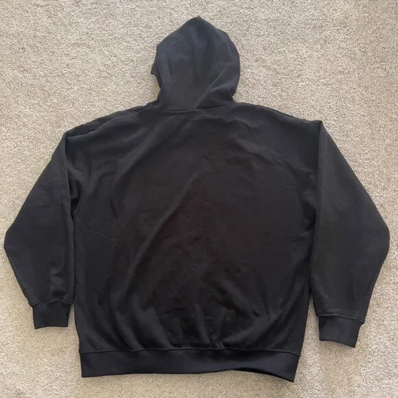 Vintage Praha Drinking Team Czech Republic Graphic Black Hoodie Sweatshirt M - Picture 3 of 6